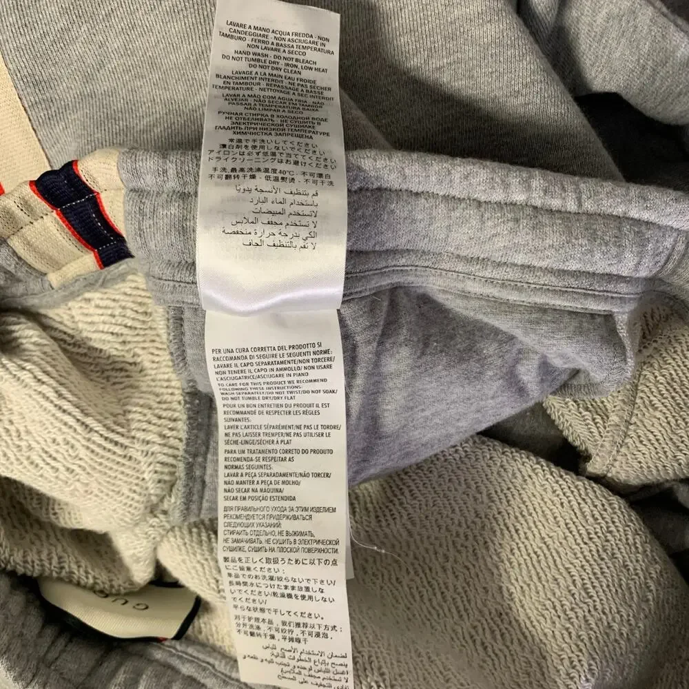 GUCCI Size L Grey Cotton Sweatpants Casual Pants